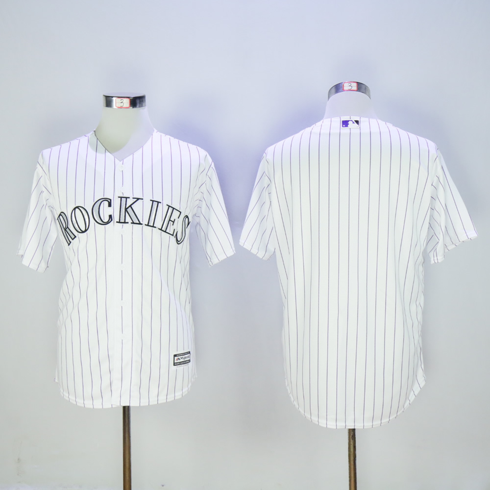 Men Colorado Rockies Blank White Game MLB Jerseys->women mlb jersey->Women Jersey